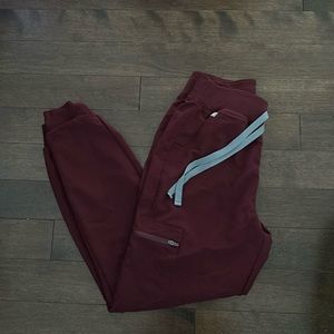 Figs high waist zamora burgundy